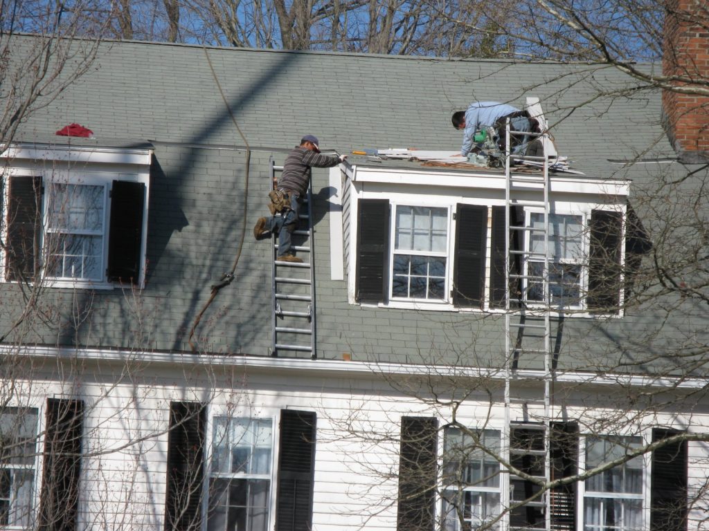 ladder with capenter works