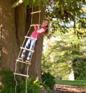 rope ladder and girl